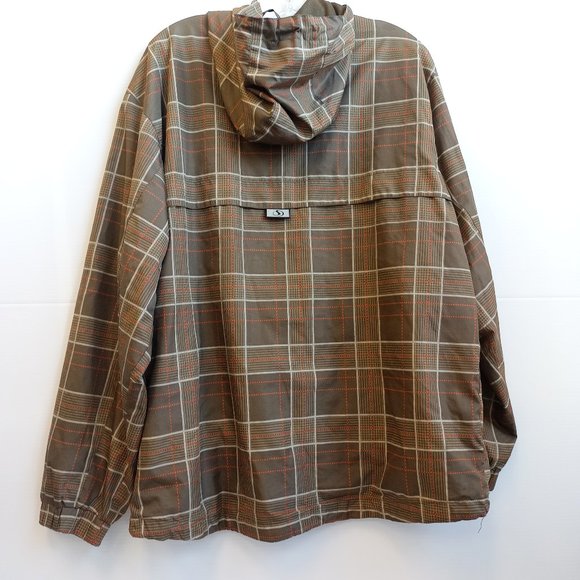 Sportek Men's Plaid Windbreaker - Large - YABL8E - Picture 2 of 6